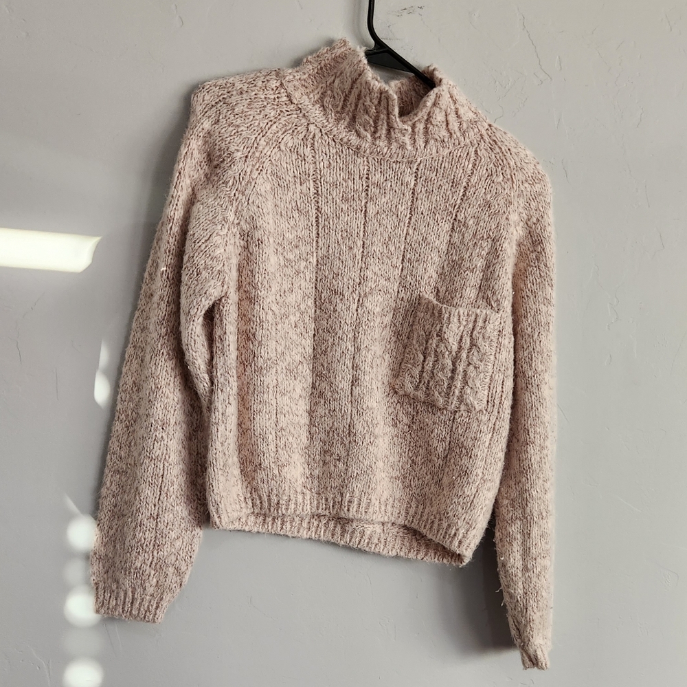 Vintage TQ Womens Pastel Pink/multi Collared Sweater Retro Pullover Med Y2K 90s.